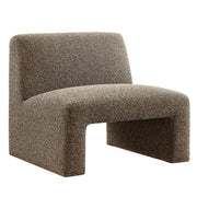 Amita Lattice Boucle Upholstered Armless Accent Chair - Earth
