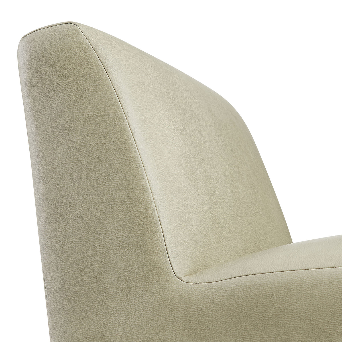 Amita Vegan Leather Armless Accent Chair - Mineral