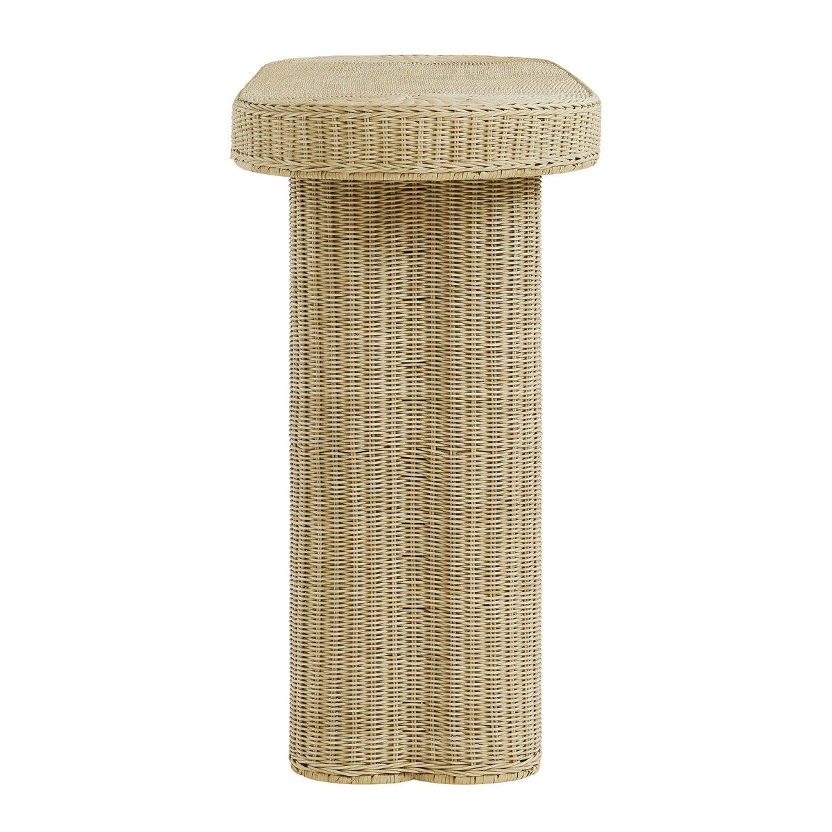 Sarova 59 Inch Natural Rattan Oval Console Table - Natural Rattan