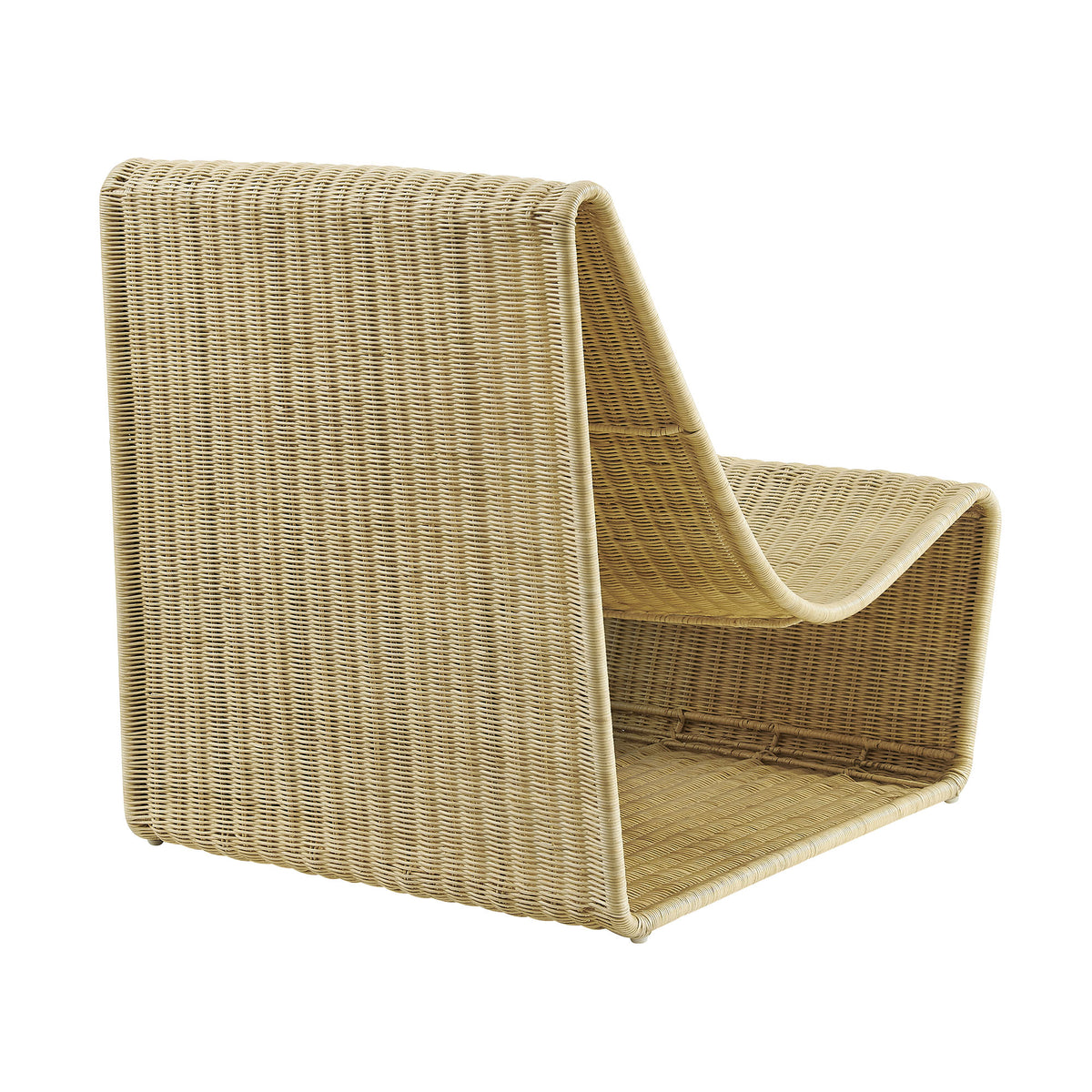 Eira Continuous Curved Natural Rattan Lounge Chair - Natural Rattan
