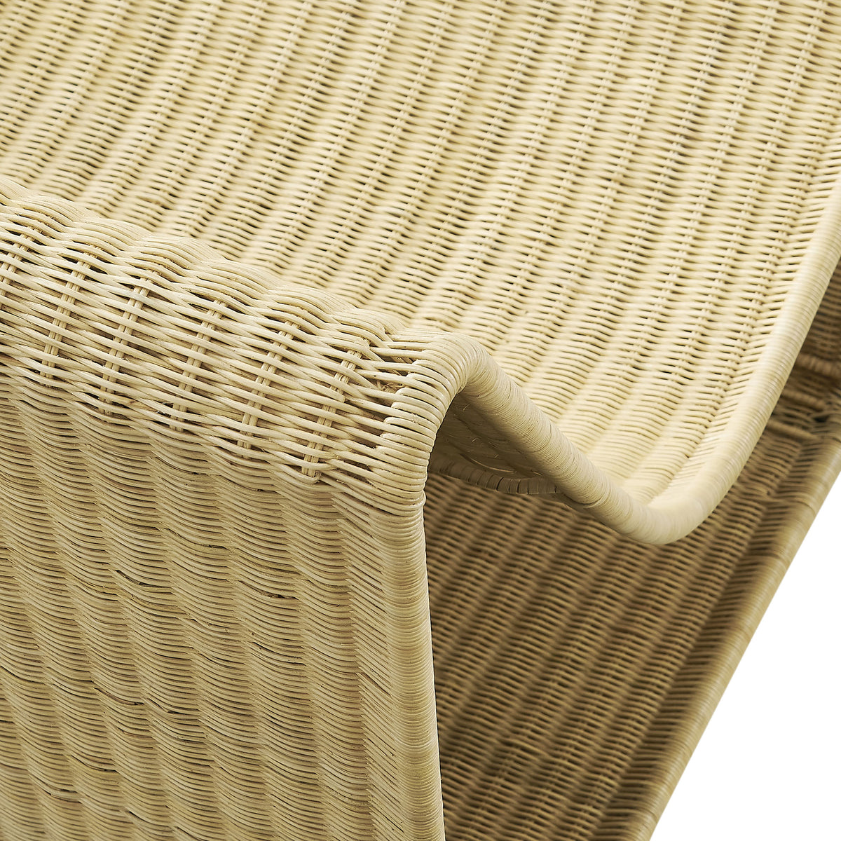 Eira Continuous Curved Natural Rattan Lounge Chair - Natural Rattan