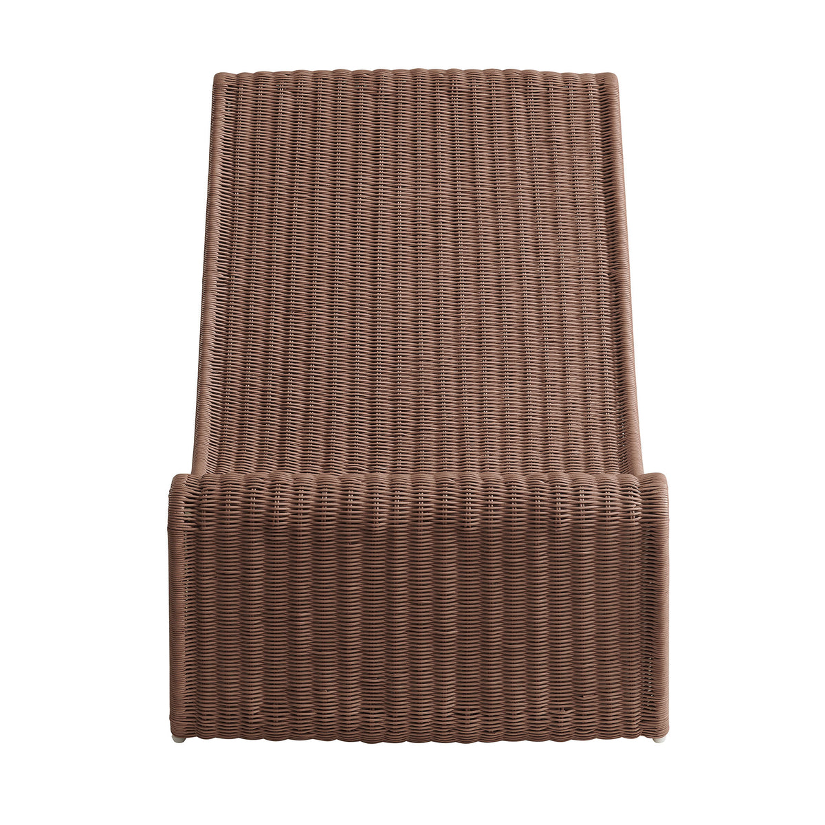 Eira Continuous Curved Natural Rattan Lounge Chair - Mocha