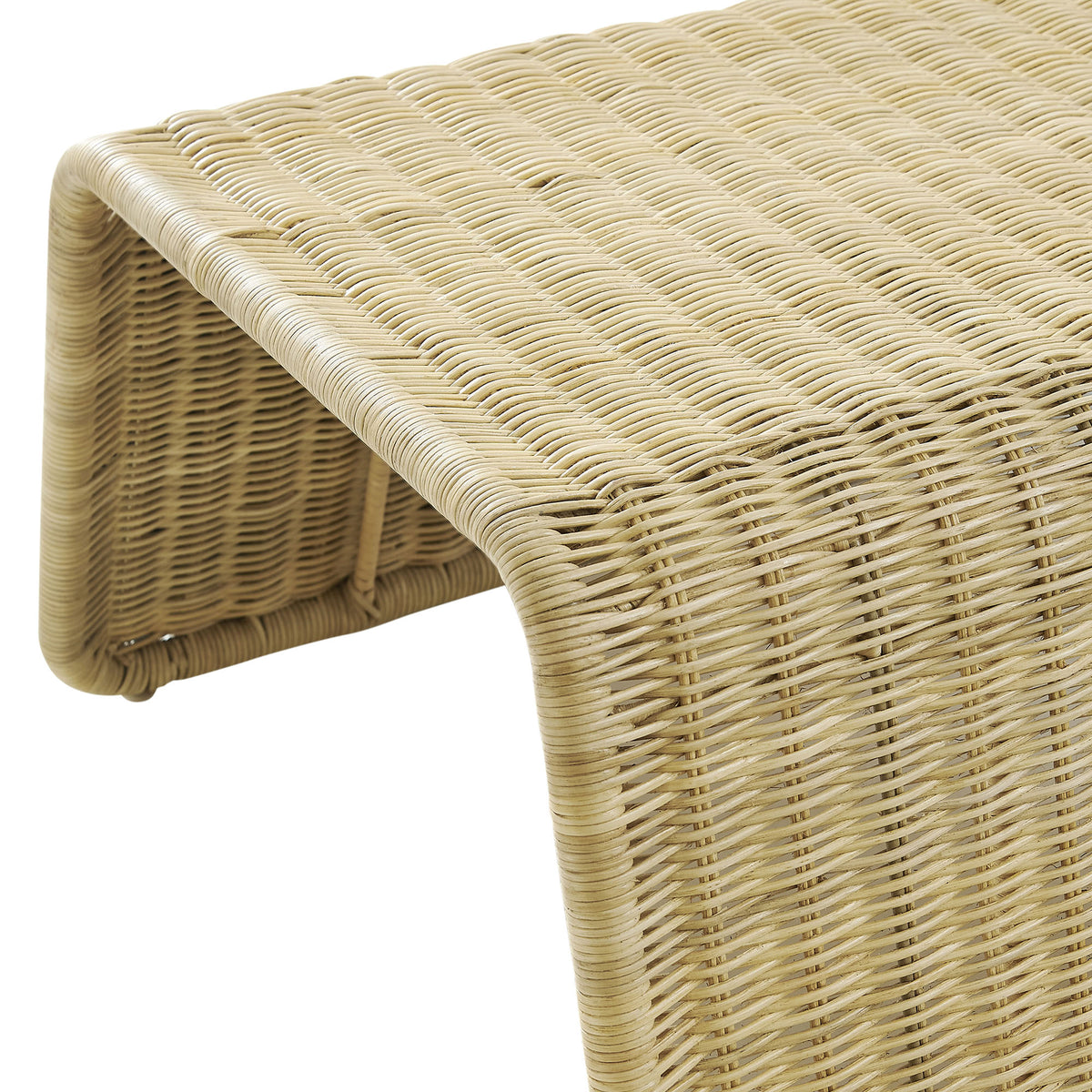 Eira Waterfall Natural Rattan Ottoman - Natural Rattan