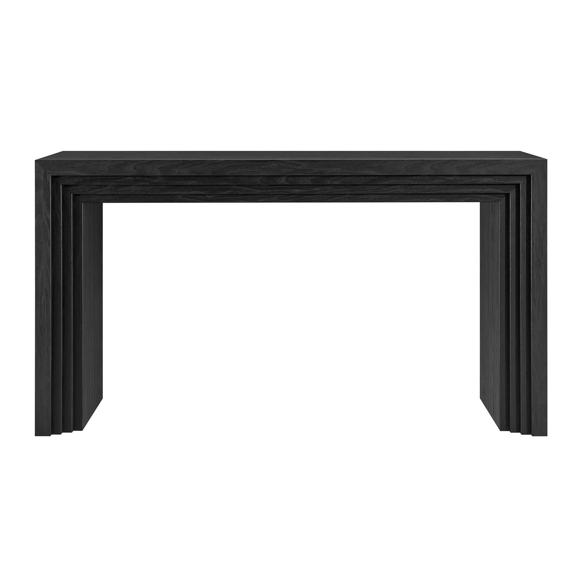 Olney 63 Inch Fluted Console Table - Black