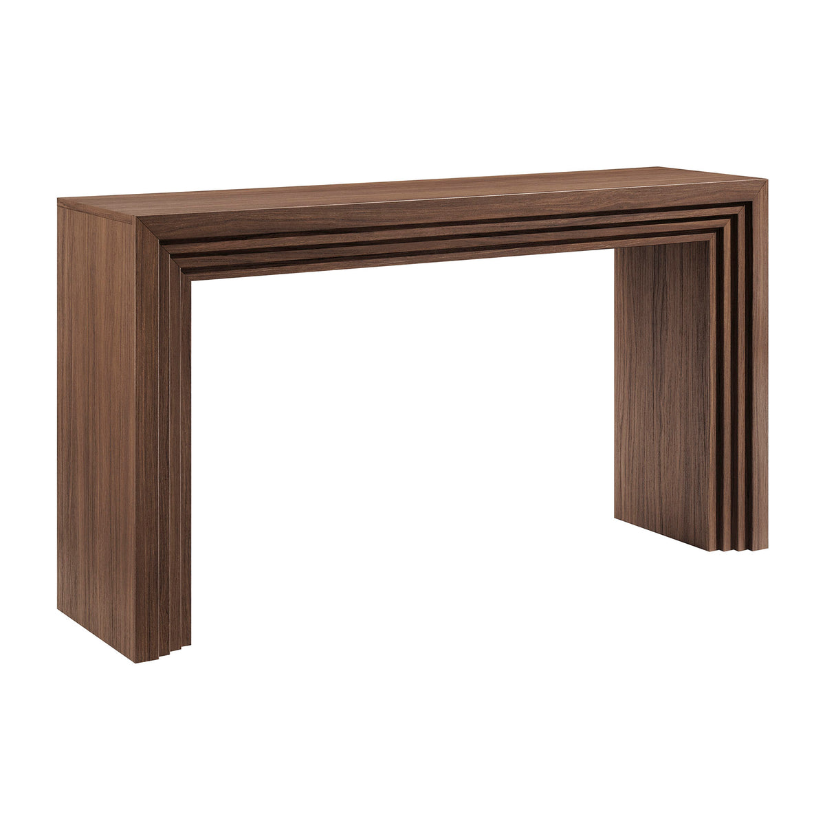 Olney 63 Inch Fluted Console Table - Walnut