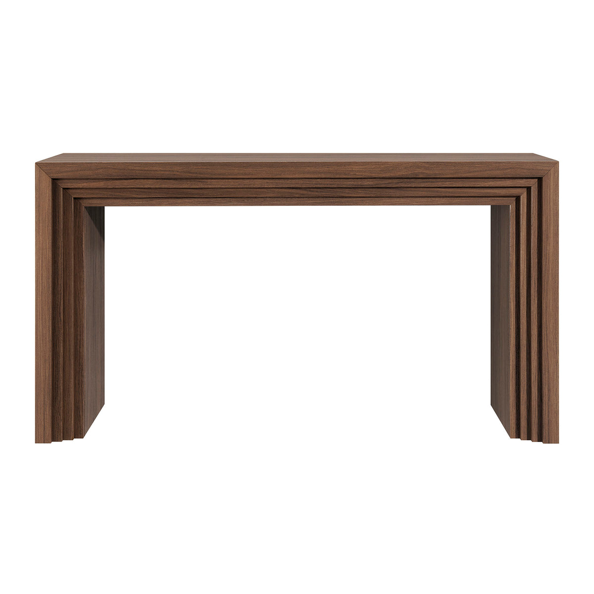 Olney 63 Inch Fluted Console Table - Walnut