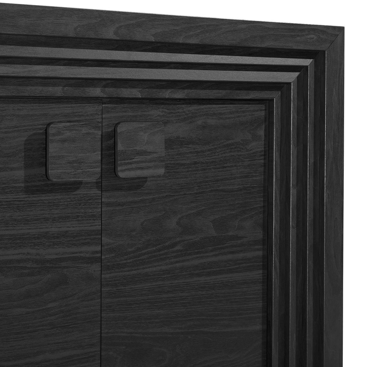 Olney 4-Door Fluted Sideboard - Black