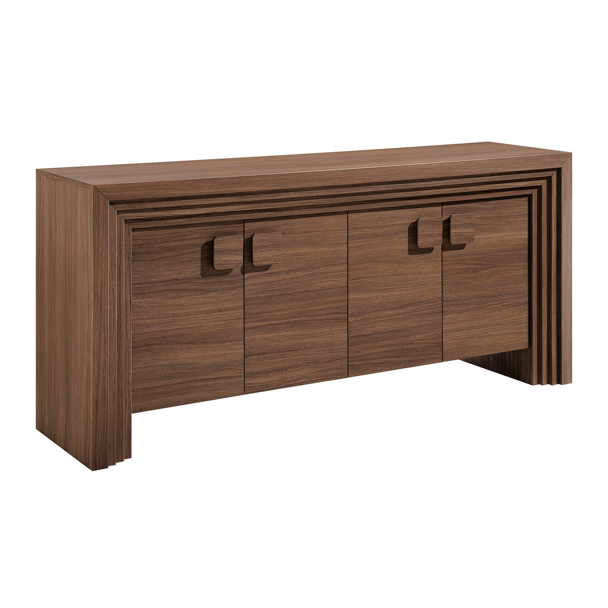 Olney 4-Door Fluted Sideboard - Walnut