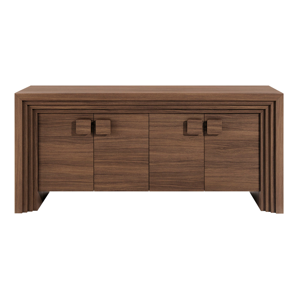 Olney 4-Door Fluted Sideboard - Walnut