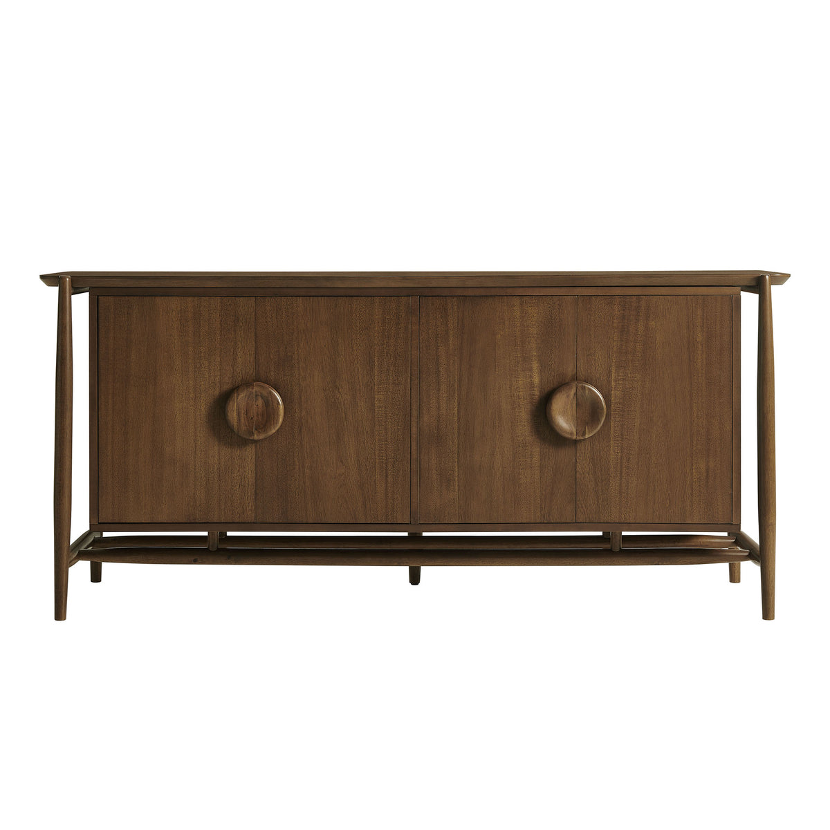 Rothwell 64 Inch 4-Door Acacia Veneer Sideboard Buffet Cabinet - Walnut