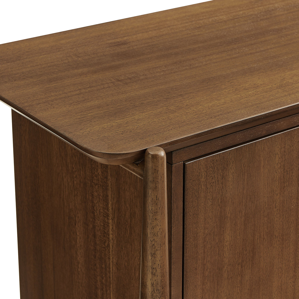 Rothwell 64 Inch 4-Door Acacia Veneer Sideboard Buffet Cabinet - Walnut