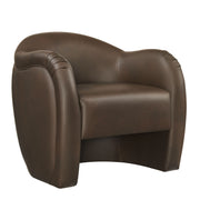 Compose Barrel Vegan Leather Accent Chair - Espresso