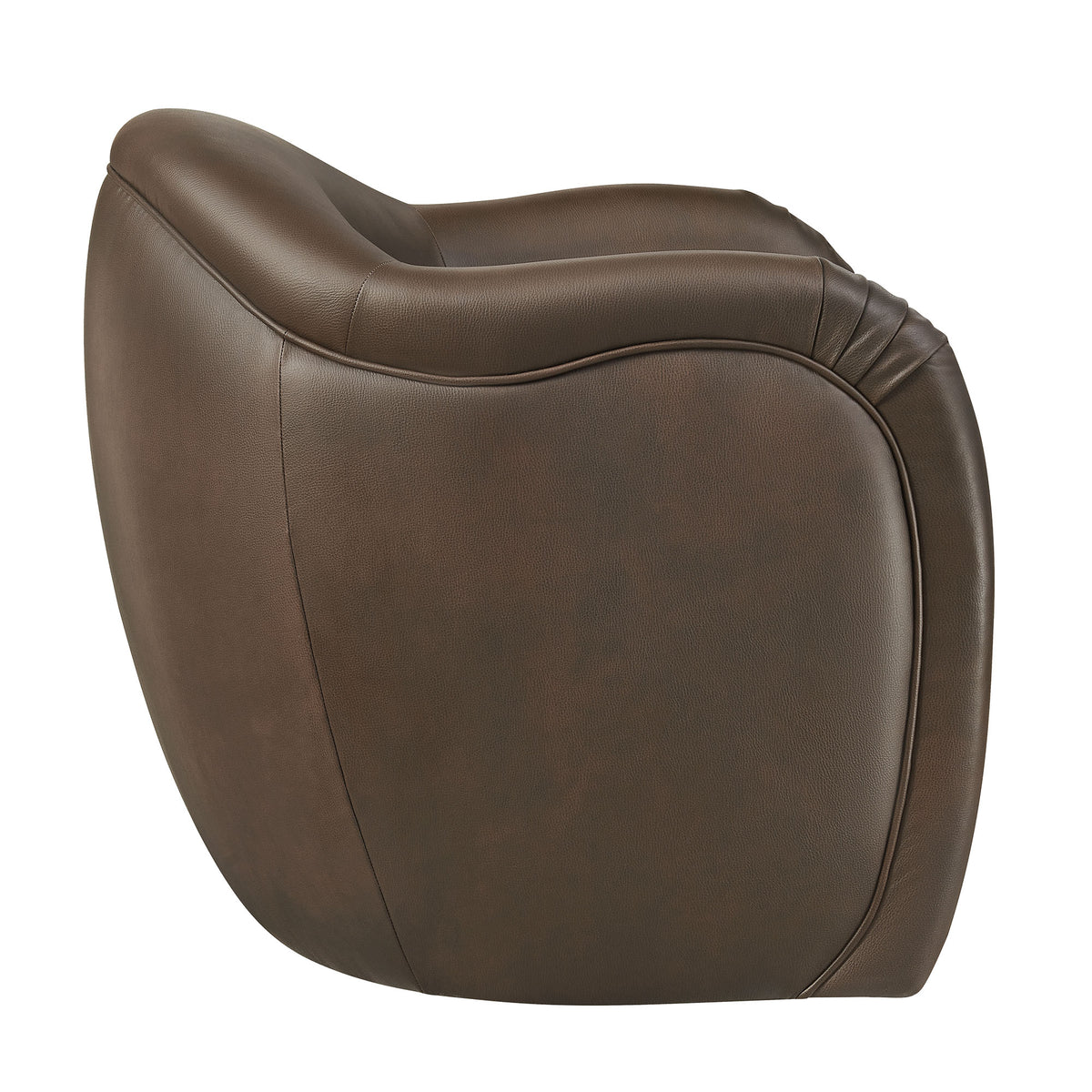 Compose Barrel Vegan Leather Accent Chair - Espresso