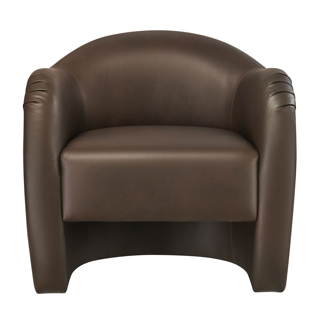 Compose Barrel Vegan Leather Accent Chair - Espresso