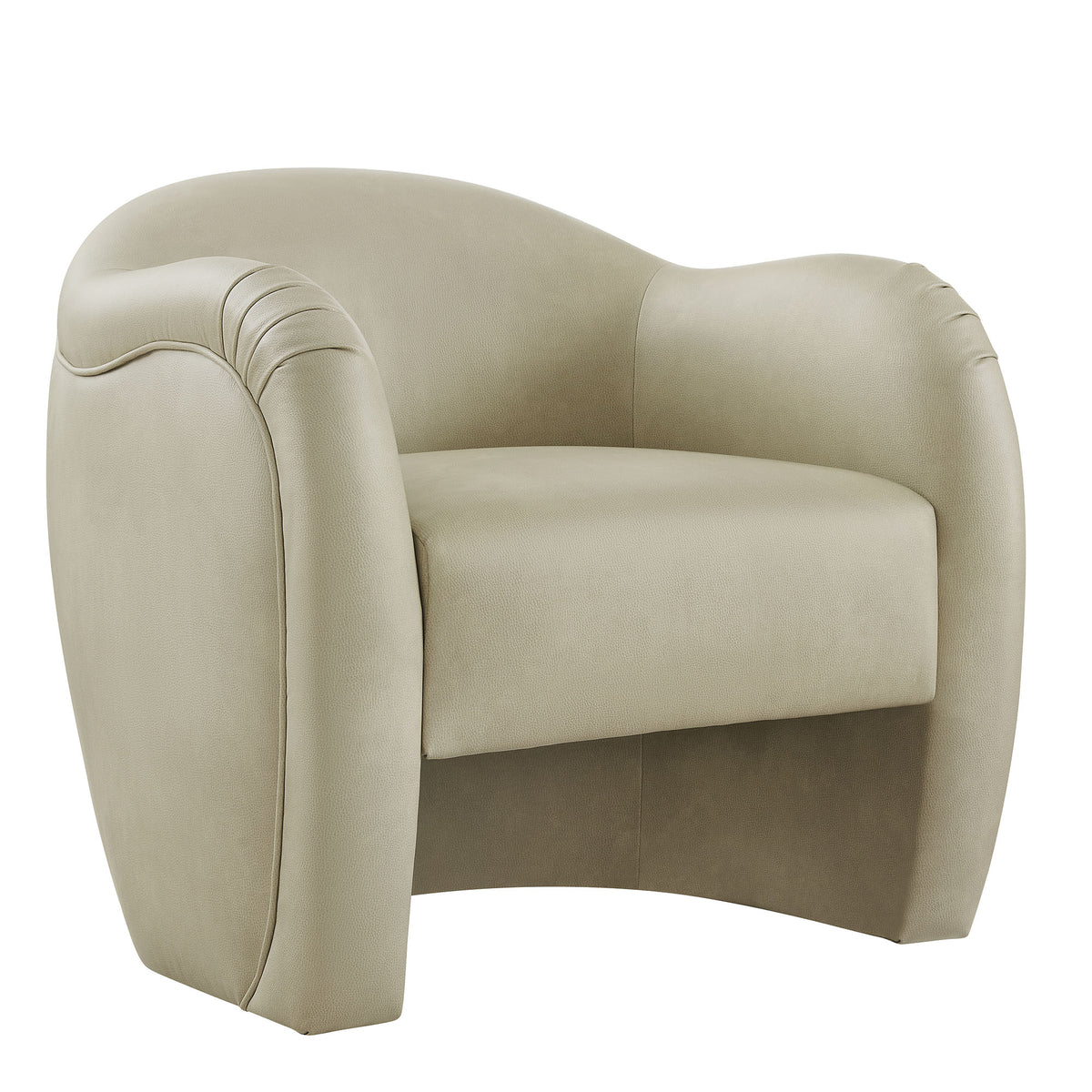 Compose Barrel Vegan Leather Accent Chair - Mineral