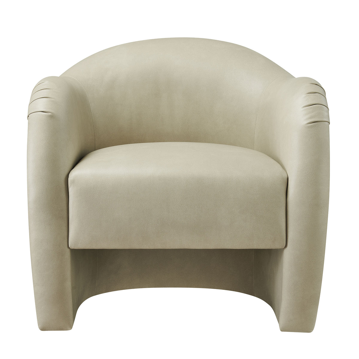 Compose Barrel Vegan Leather Accent Chair - Mineral
