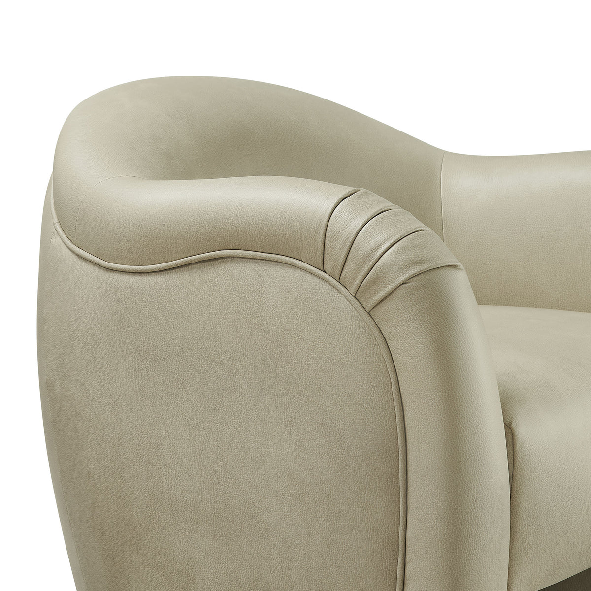 Compose Barrel Vegan Leather Accent Chair - Mineral