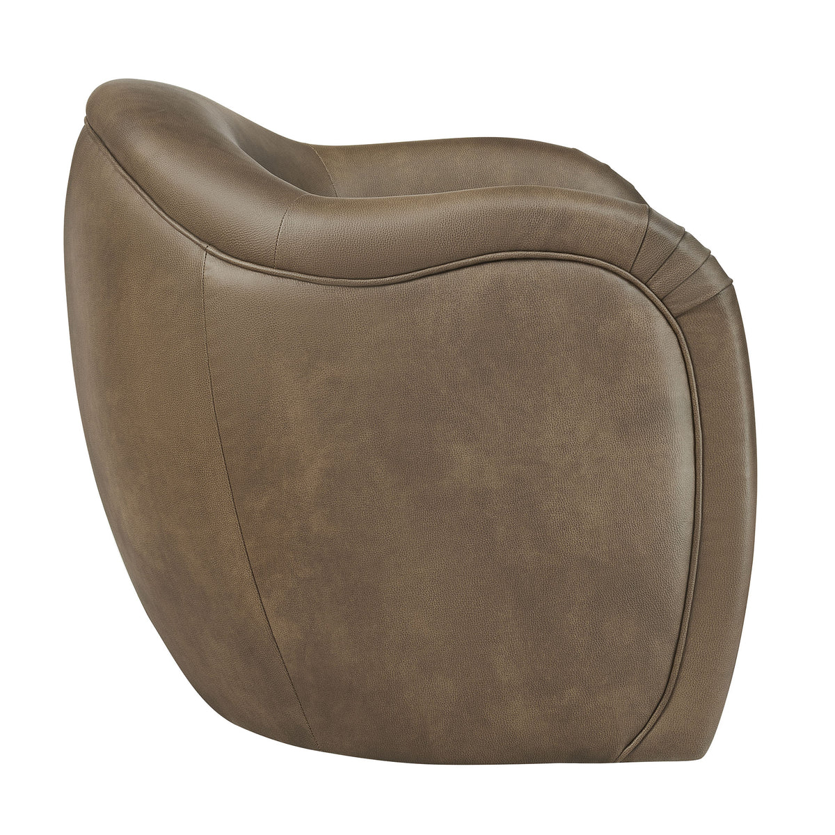 Compose Barrel Vegan Leather Accent Chair - Mushroom