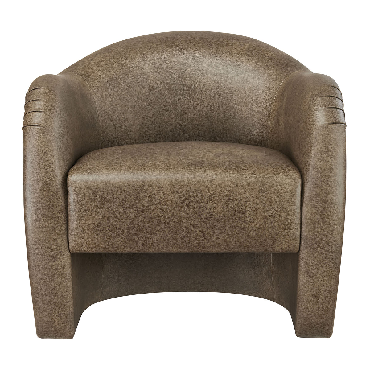 Compose Barrel Vegan Leather Accent Chair - Mushroom