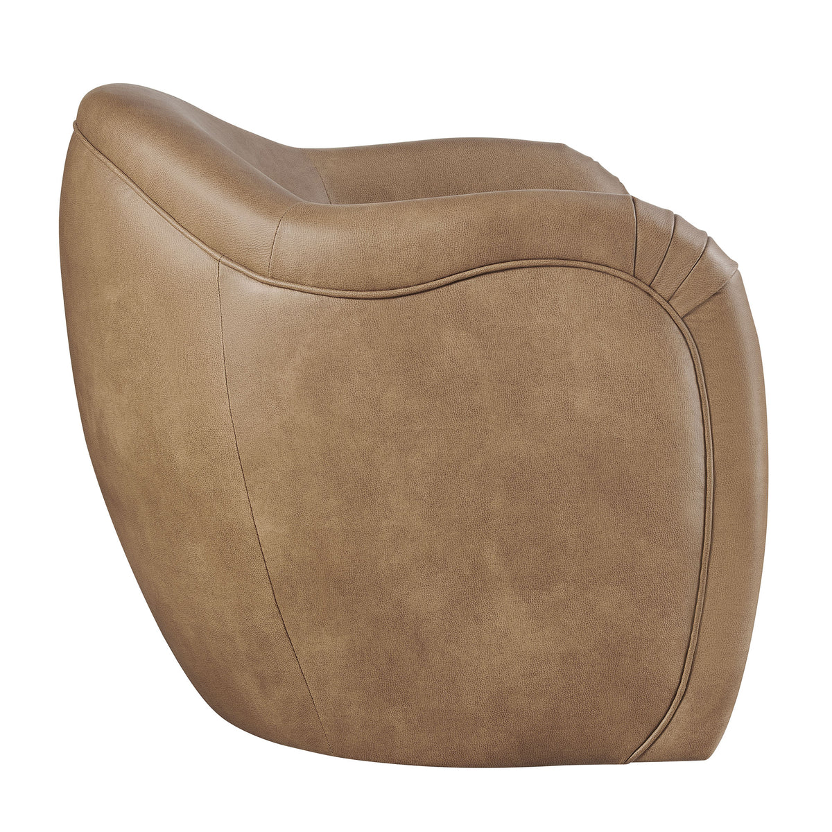 Compose Barrel Vegan Leather Accent Chair - Toast