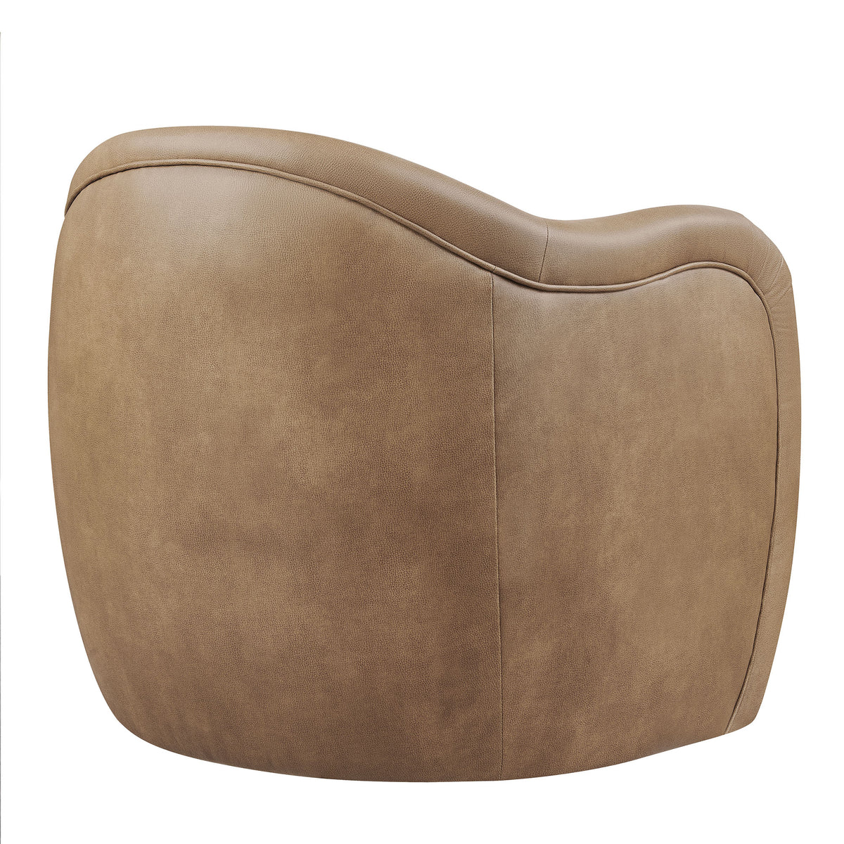 Compose Barrel Vegan Leather Accent Chair - Toast