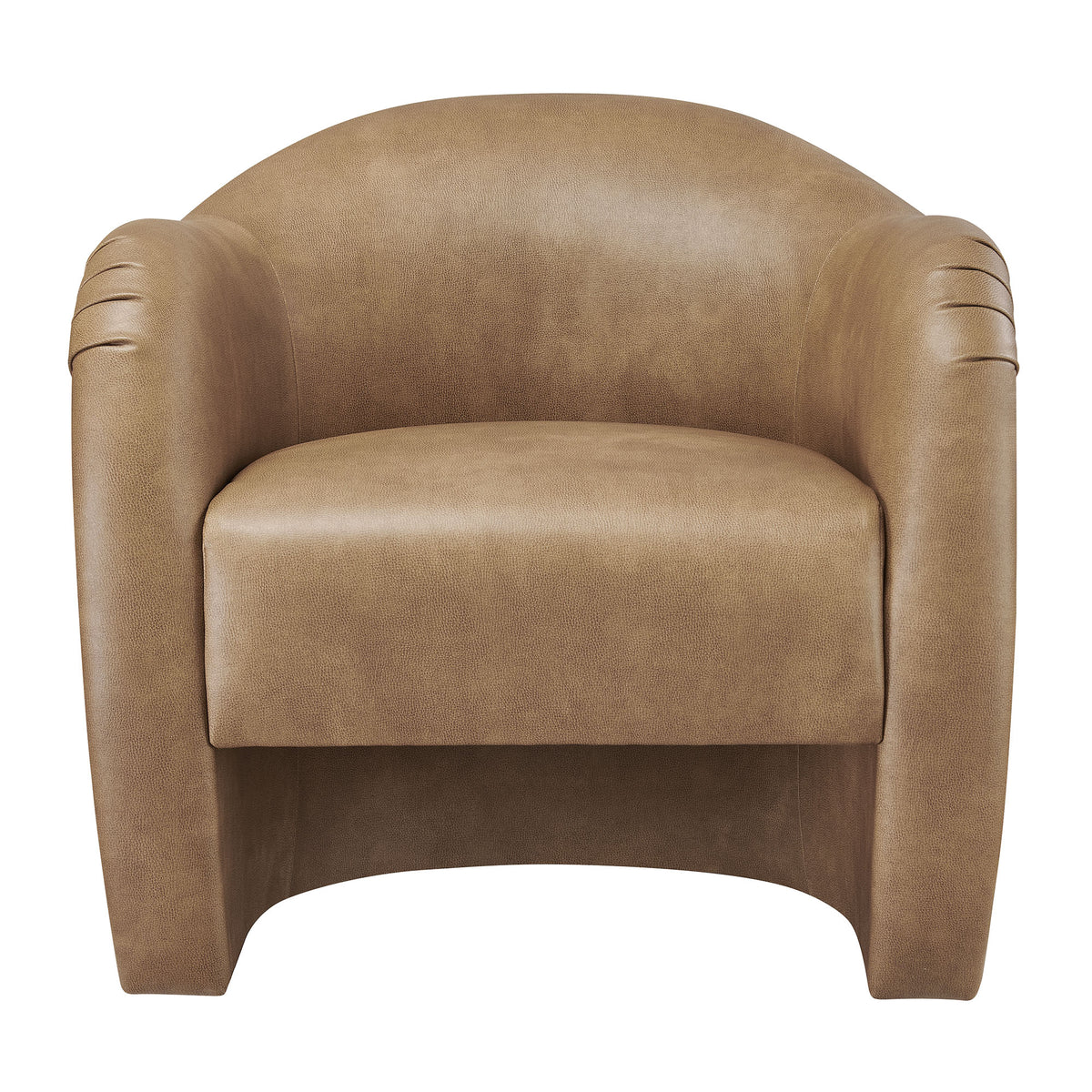 Compose Barrel Vegan Leather Accent Chair - Toast