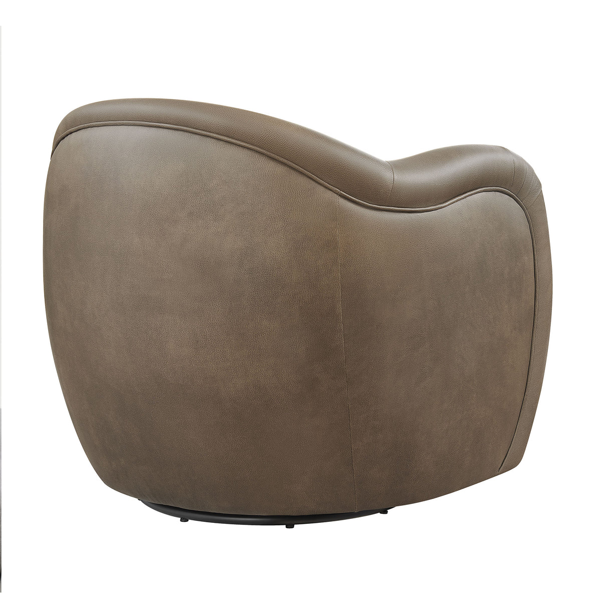 Compose Barrel Vegan Leather Swivel Armchair - Mushroom
