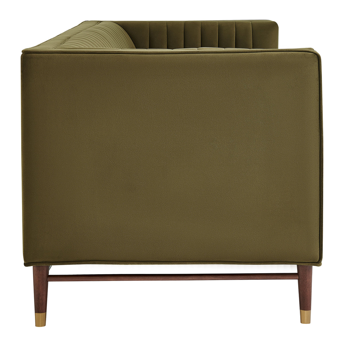 Devote 93 Inch Performance Velvet Channel Tufted Sofa - Cypress