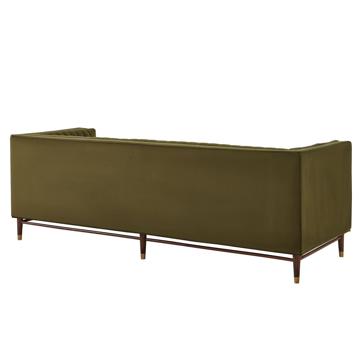 Devote 93 Inch Performance Velvet Channel Tufted Sofa - Cypress
