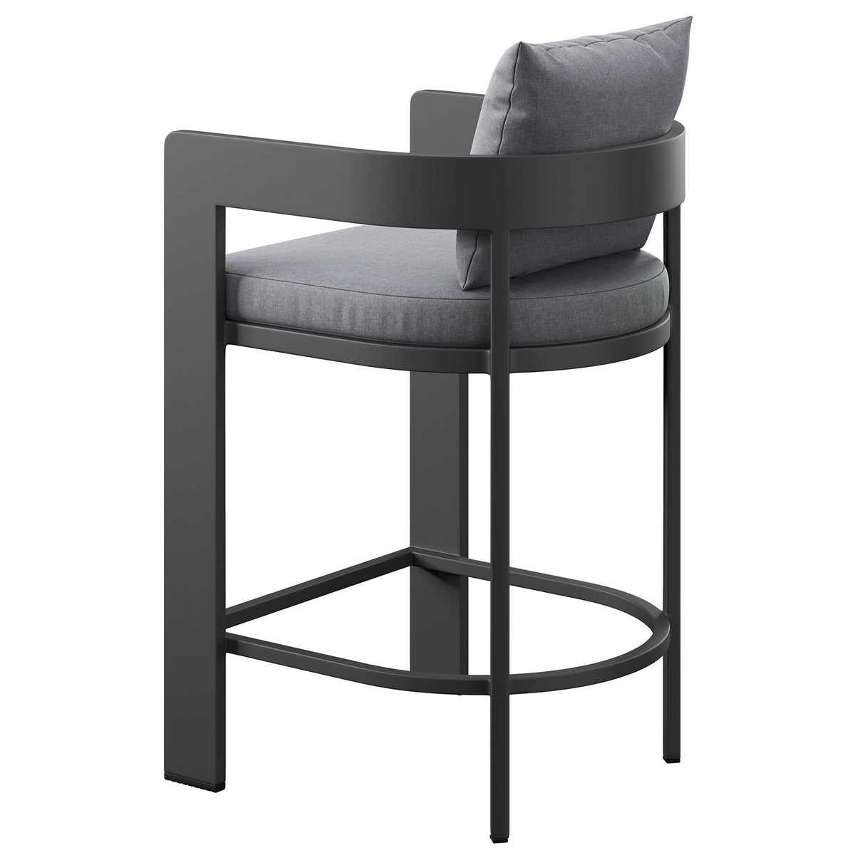 Tahoe Outdoor Patio Patio Aluminum Counter Stools Set of 2 - Gray