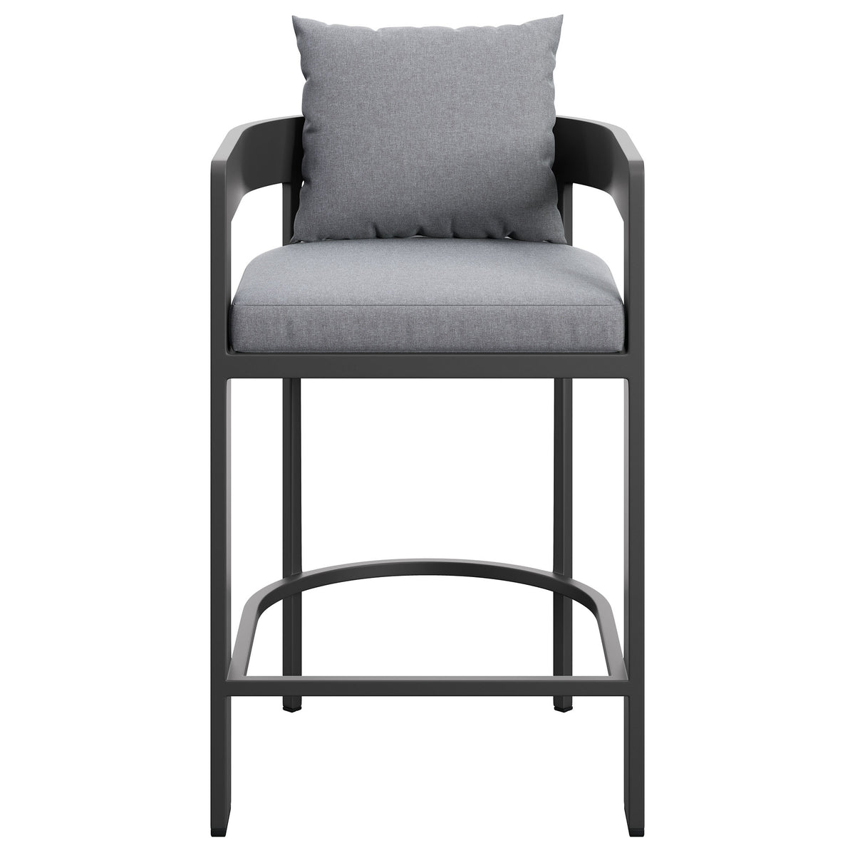 Tahoe Outdoor Patio Patio Aluminum Counter Stools Set of 2 - Gray