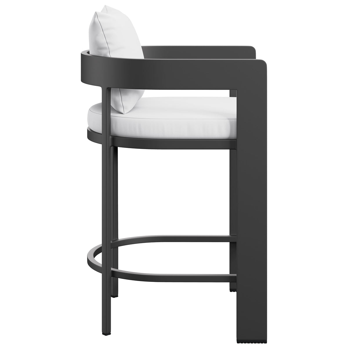 Tahoe Outdoor Patio Patio Aluminum Counter Stools Set of 2 - White
