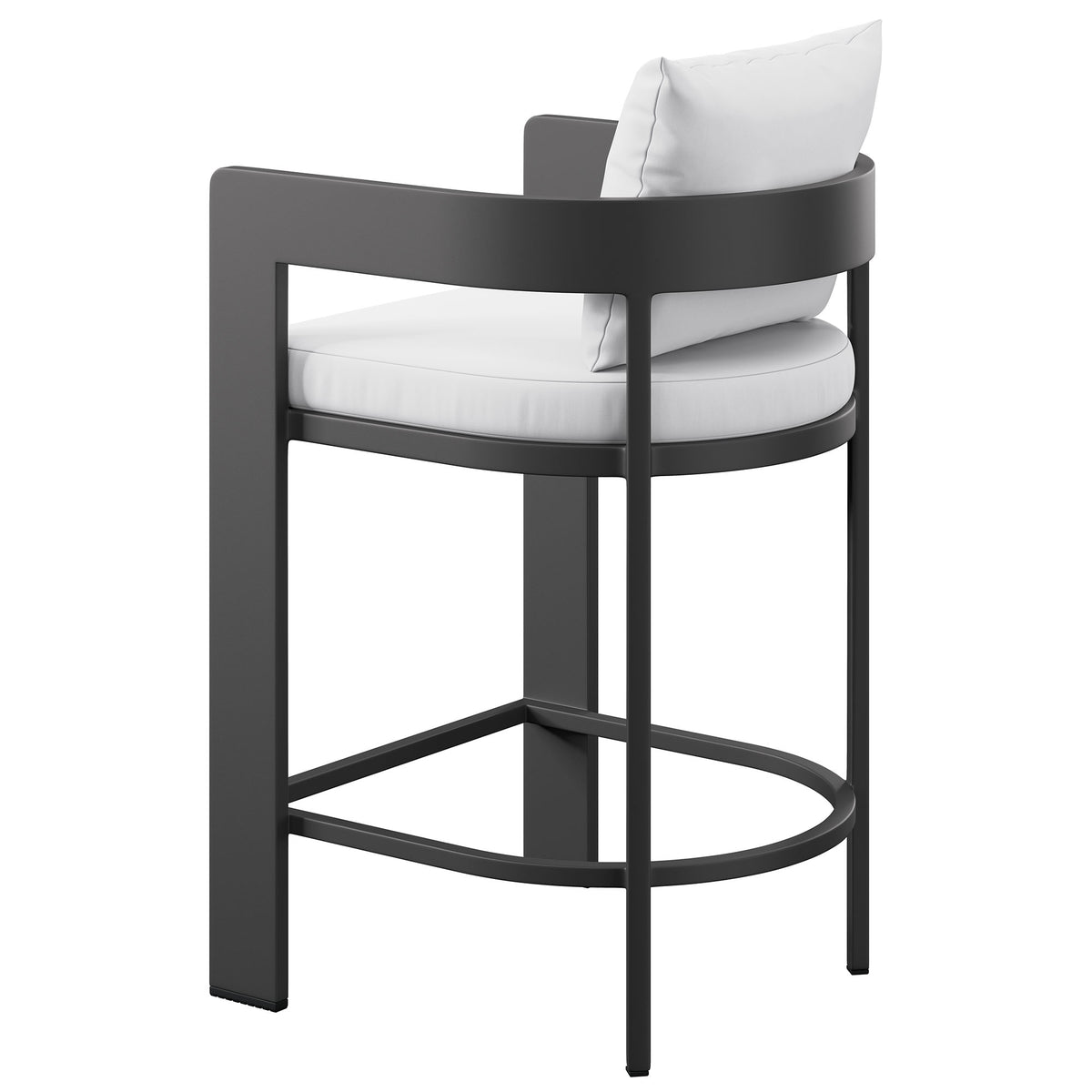 Tahoe Outdoor Patio Patio Aluminum Counter Stools Set of 2 - White
