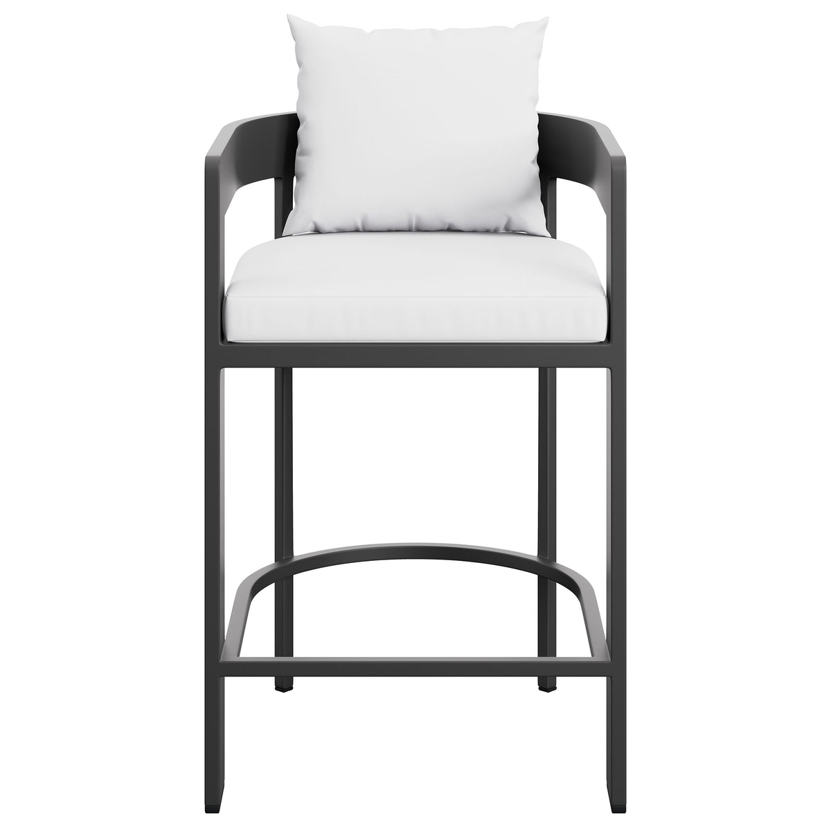 Tahoe Outdoor Patio Patio Aluminum Counter Stools Set of 2 - White