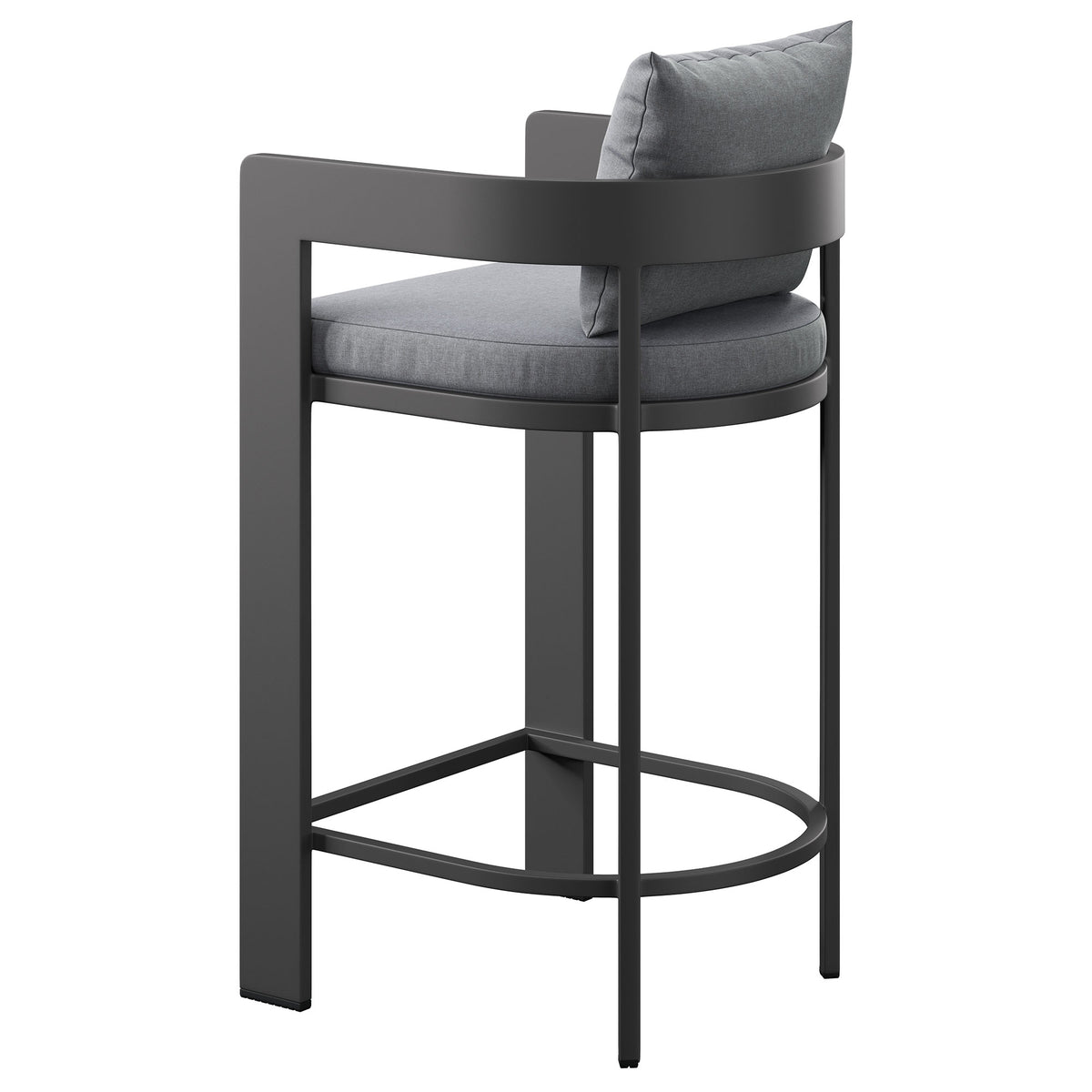 Tahoe Outdoor Patio Patio Aluminum Bar Chairs Set of 2 - Gray