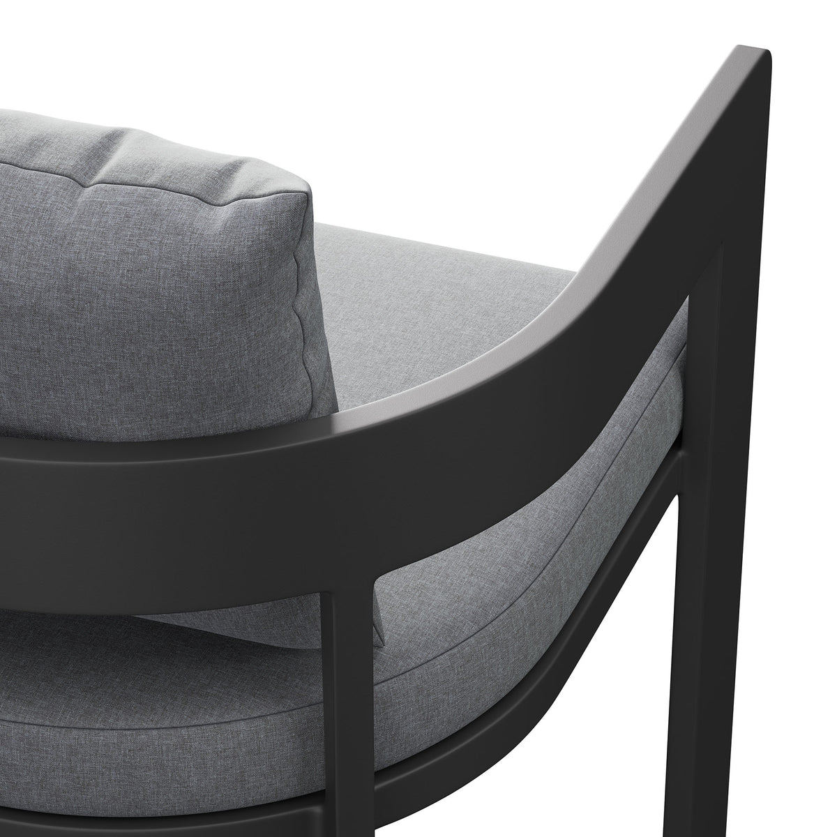 Tahoe Outdoor Patio Patio Aluminum Bar Chairs Set of 2 - Gray