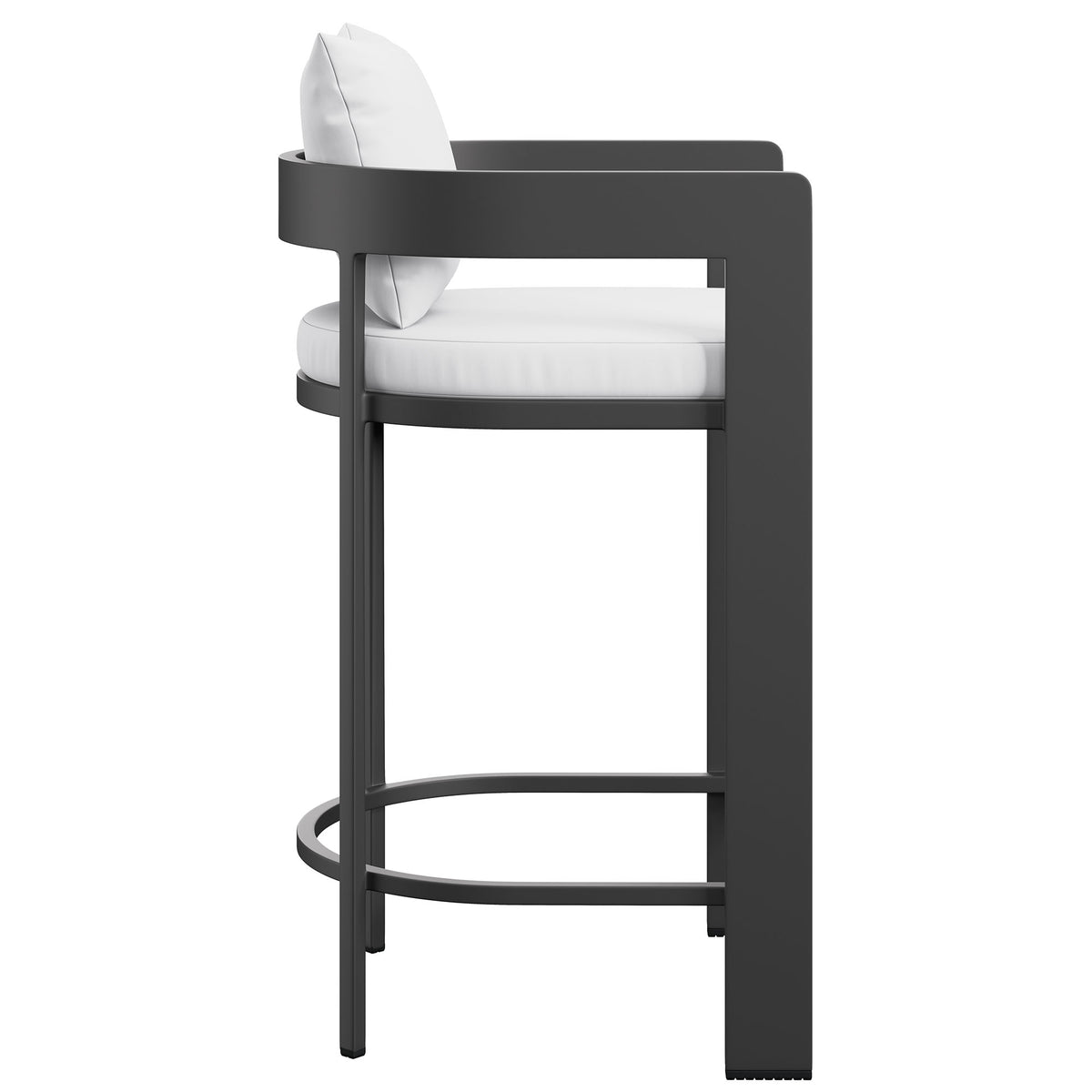 Tahoe Outdoor Patio Patio Aluminum Bar Chairs Set of 2 - White