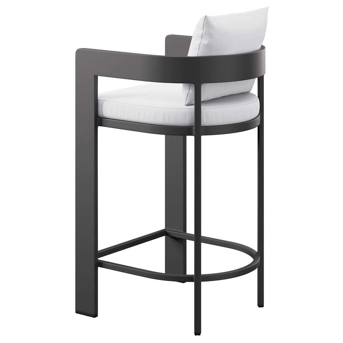 Tahoe Outdoor Patio Patio Aluminum Bar Chairs Set of 2 - White