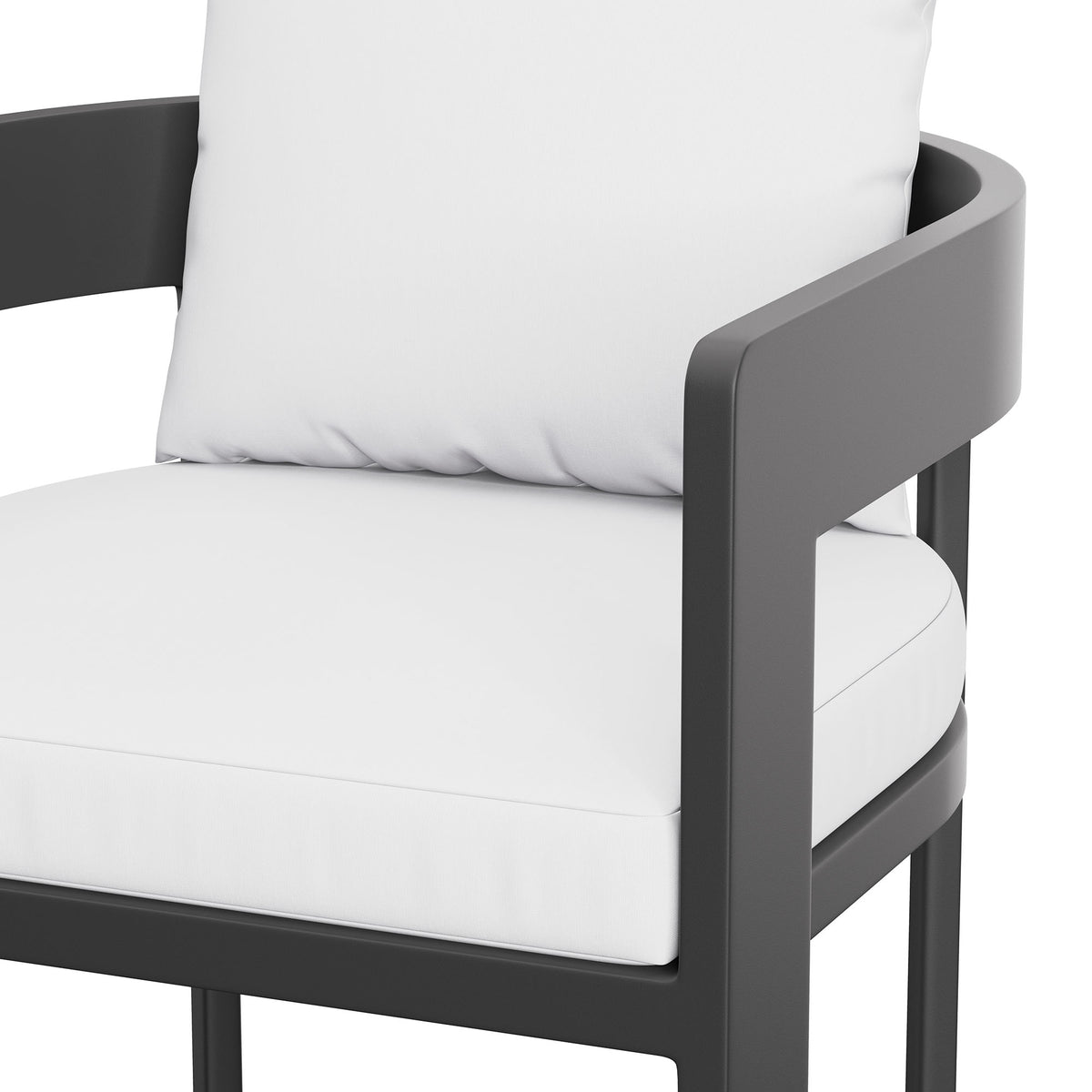 Tahoe Outdoor Patio Patio Aluminum Bar Chairs Set of 2 - White