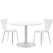 Revolve 3 Piece Dining Set - White