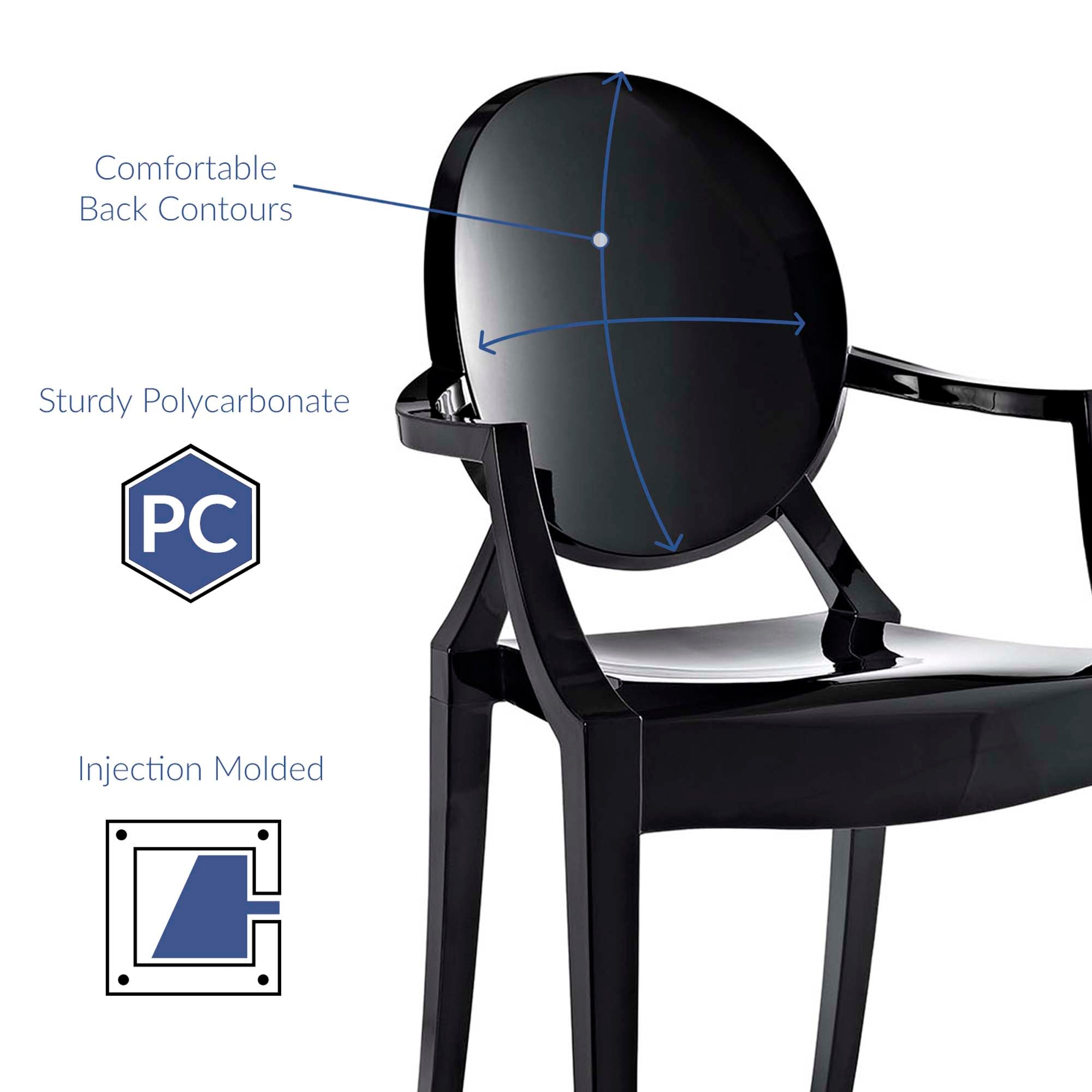 Casper Dining Armchairs Set of 2 - Blue