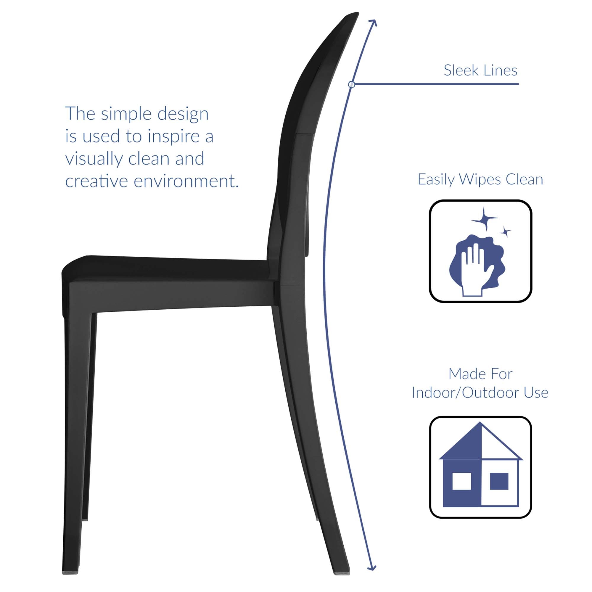 Casper Dining Chairs Set of 2 - Smoke