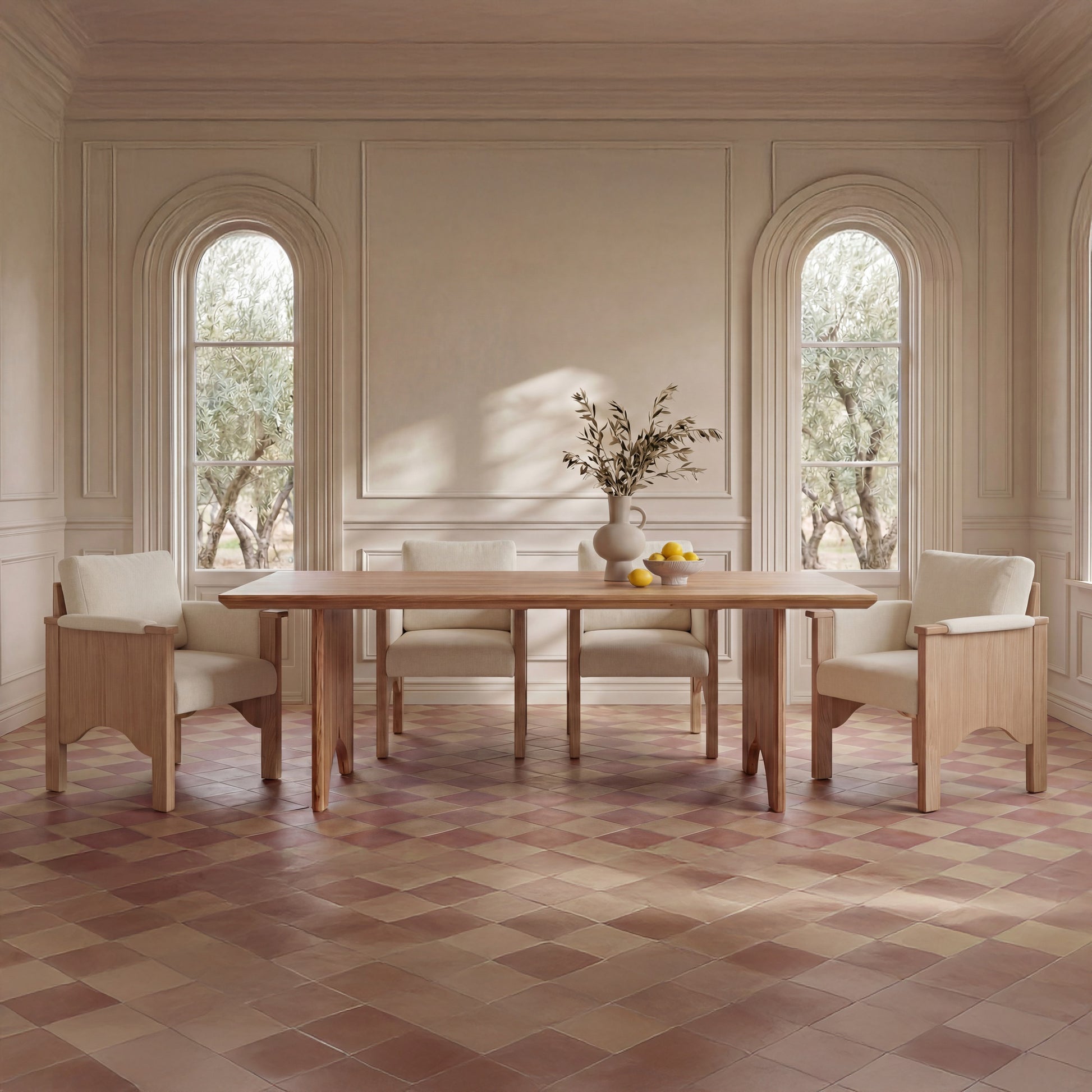 Bauer Dining Chair Cream by Moe's Home Collection - view 2