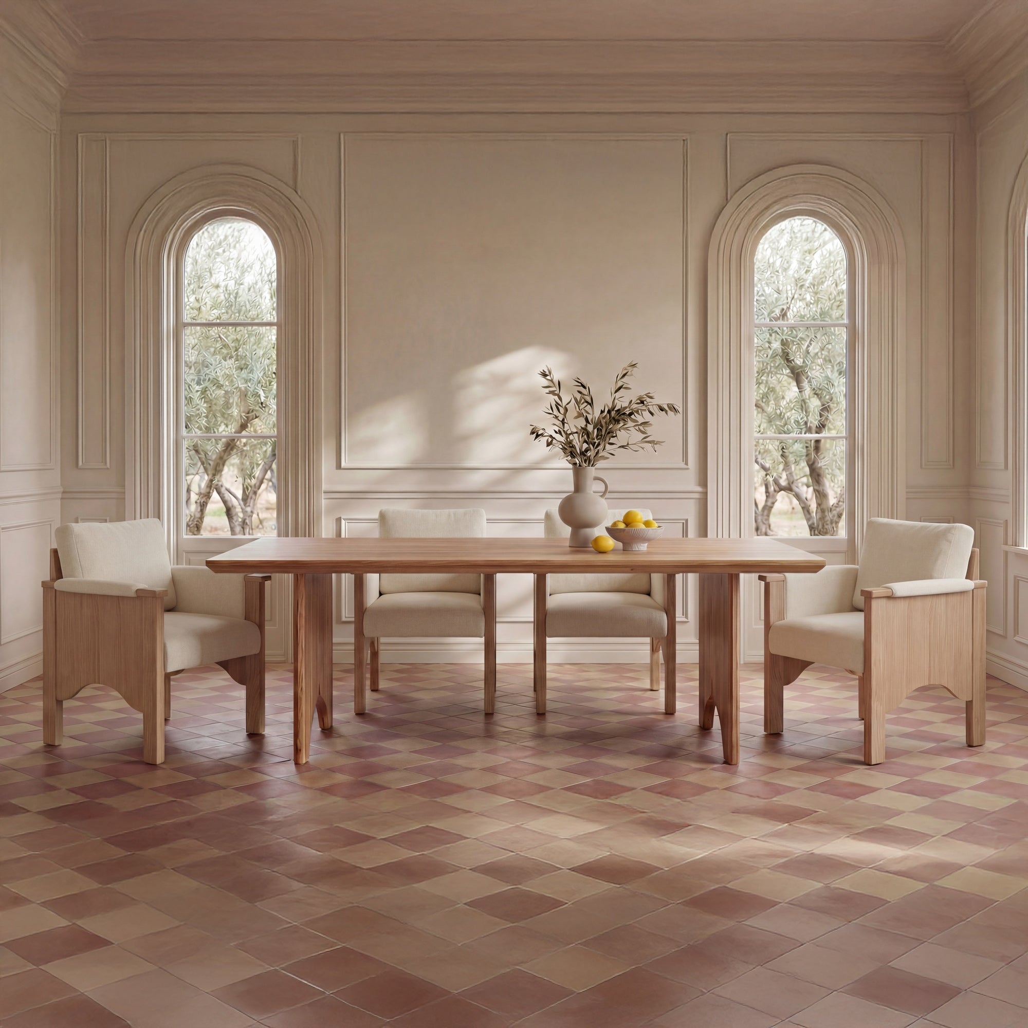 Bauer Dining Chair Cream by Moe's Home Collection - view 2