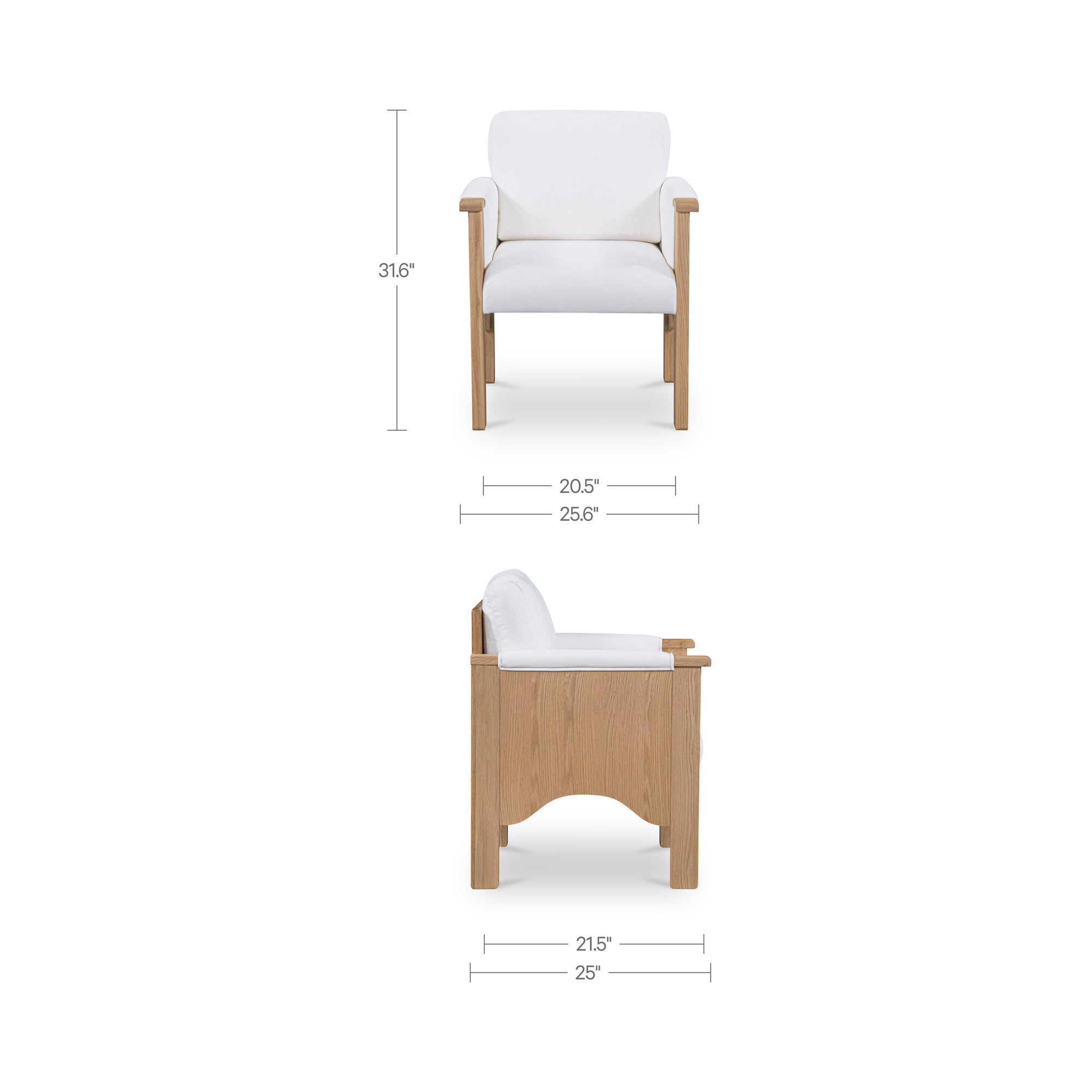 Bauer Dining Chair Cream by Moe's Home Collection - view 3