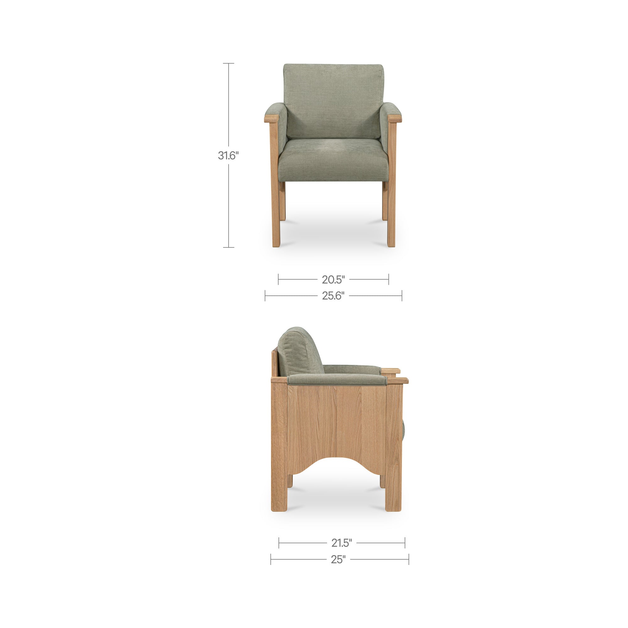 Bauer Dining Chair Sage by Moe's Home Collection - view 7