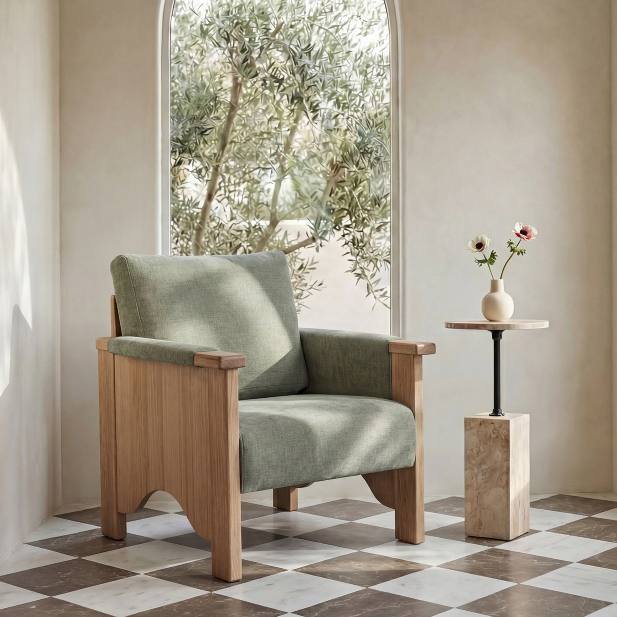 Bauer Accent Chair Sage by Moe's Home Collection - view 2
