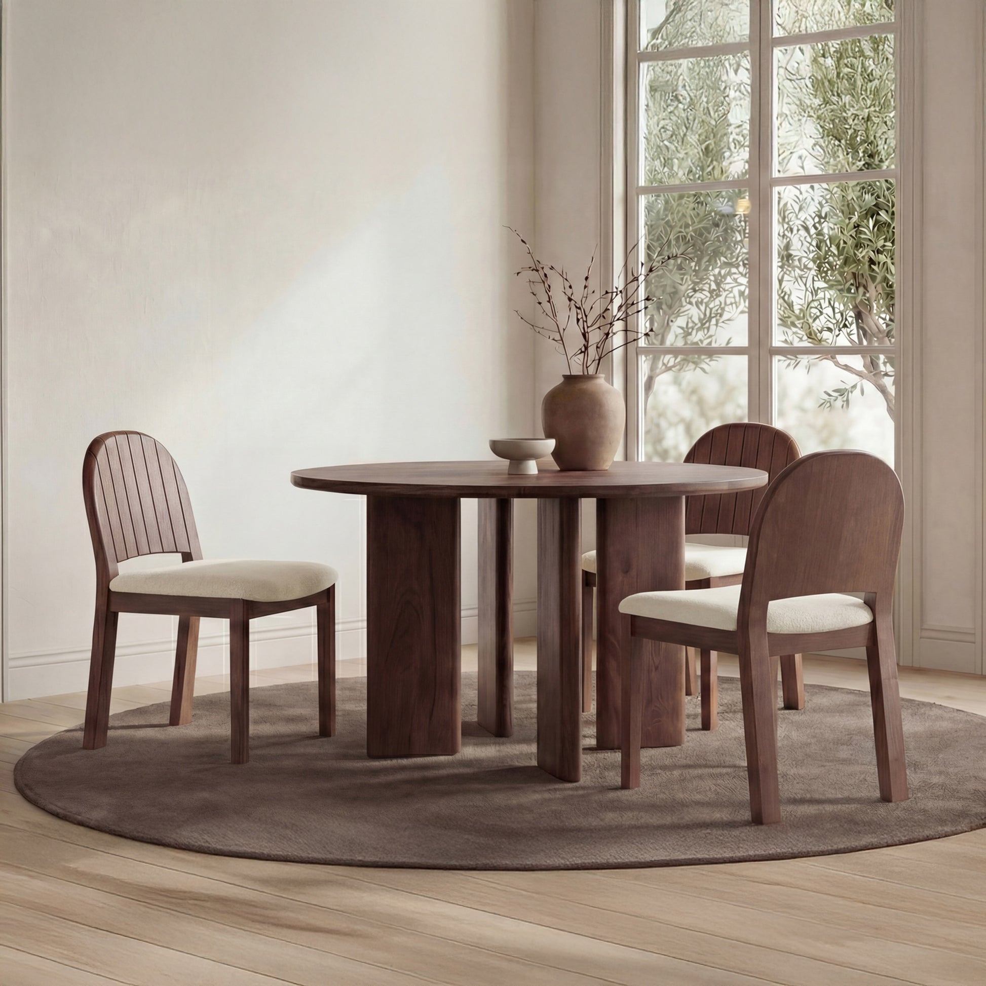 Emil Dining Chair Cream-Set of Two by Moe's Home Collection - view 2