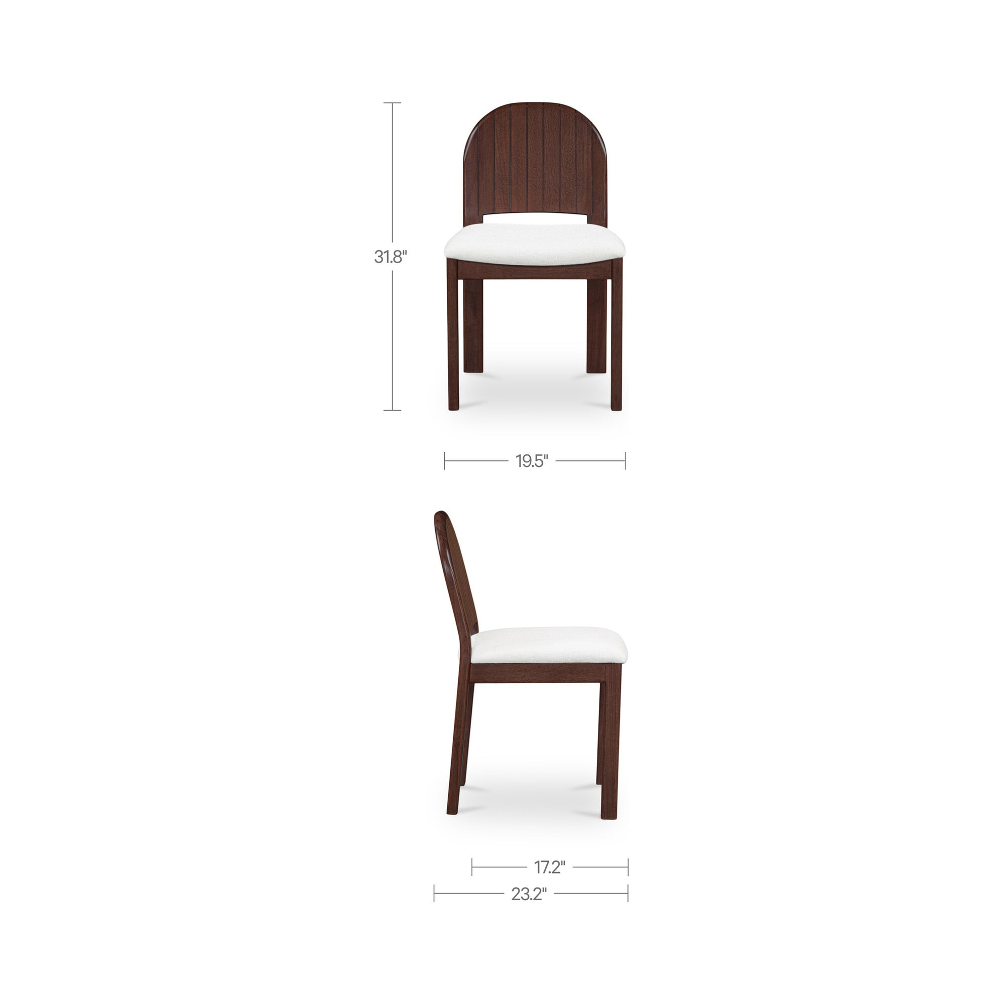 Emil Dining Chair Cream-Set of Two by Moe's Home Collection - view 3