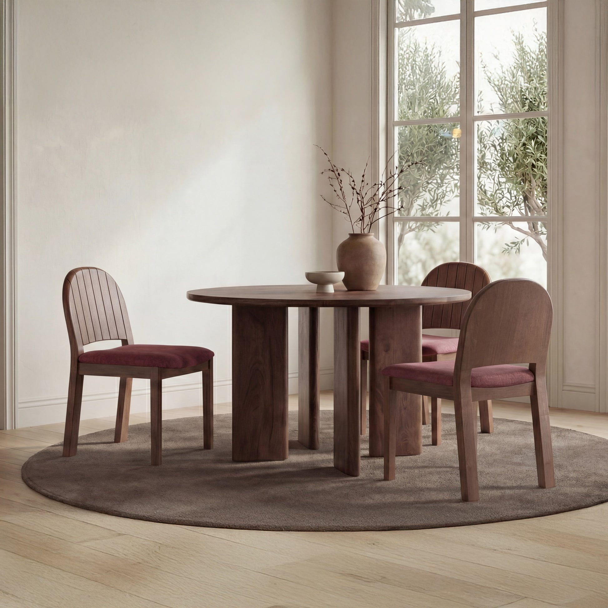 Emil Dining Chair Berry-Set of Two by Moe's Home Collection - view 2